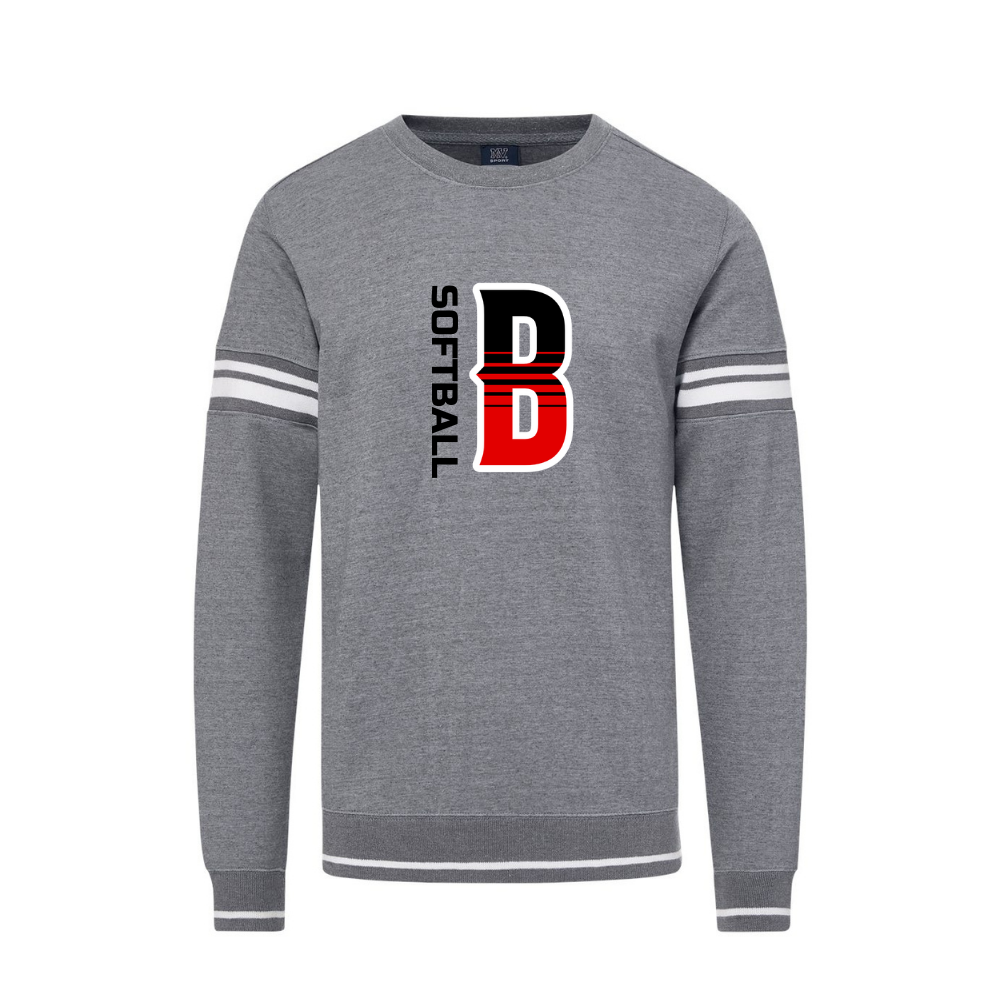 Boyertown Optimist Softball Bravo Striped Crewneck