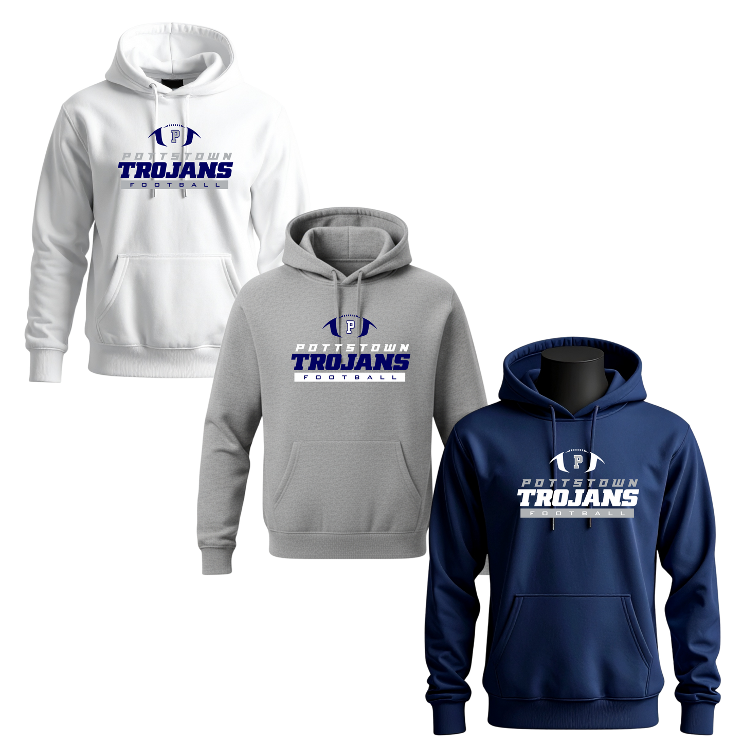 Pottstown Trojans Football Unisex Hoodie - Campus