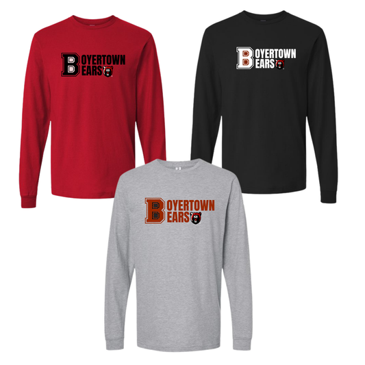 Washington Elementary Long Sleeve Cotton Tee Mascot