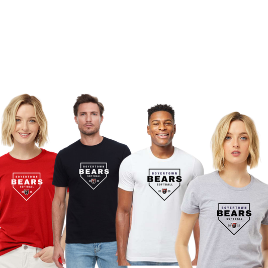 Bears Softball SS Cotton Tee Varsity