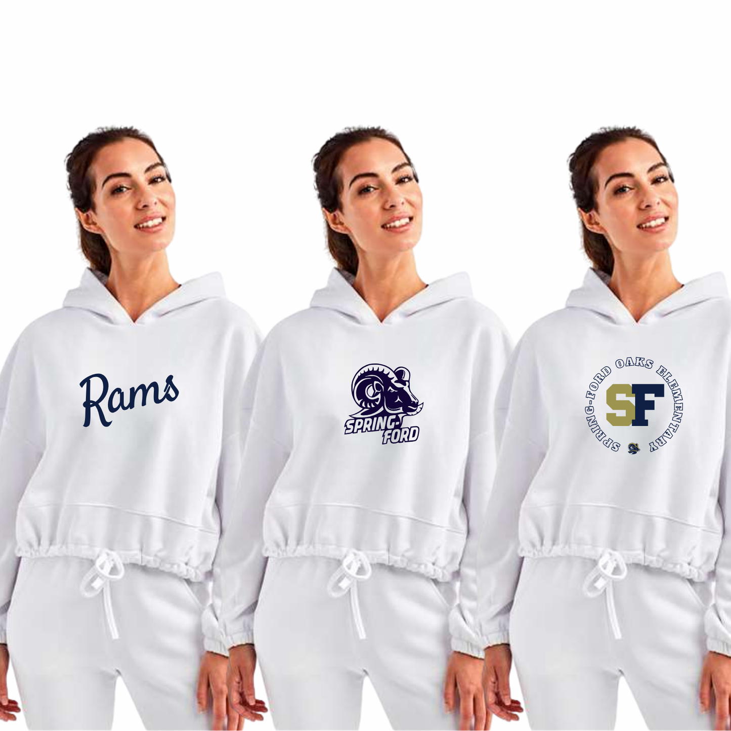 SFO Womens Crop Top Hoodie