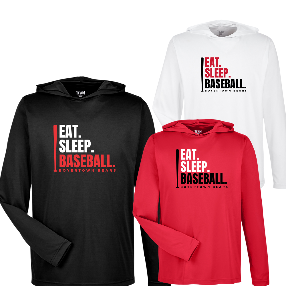 BMBL Eat Sleep LS Hooded Performance Tee