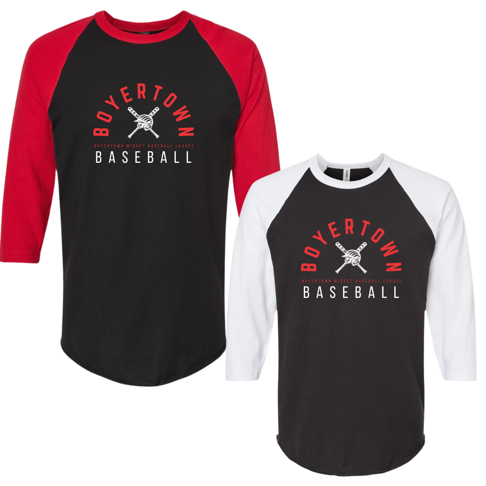 BMBL Classic 3/4 Baseball Style Cotton Tee