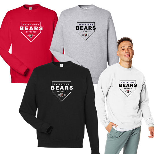Bears Softball Unisex Crewneck Varsity