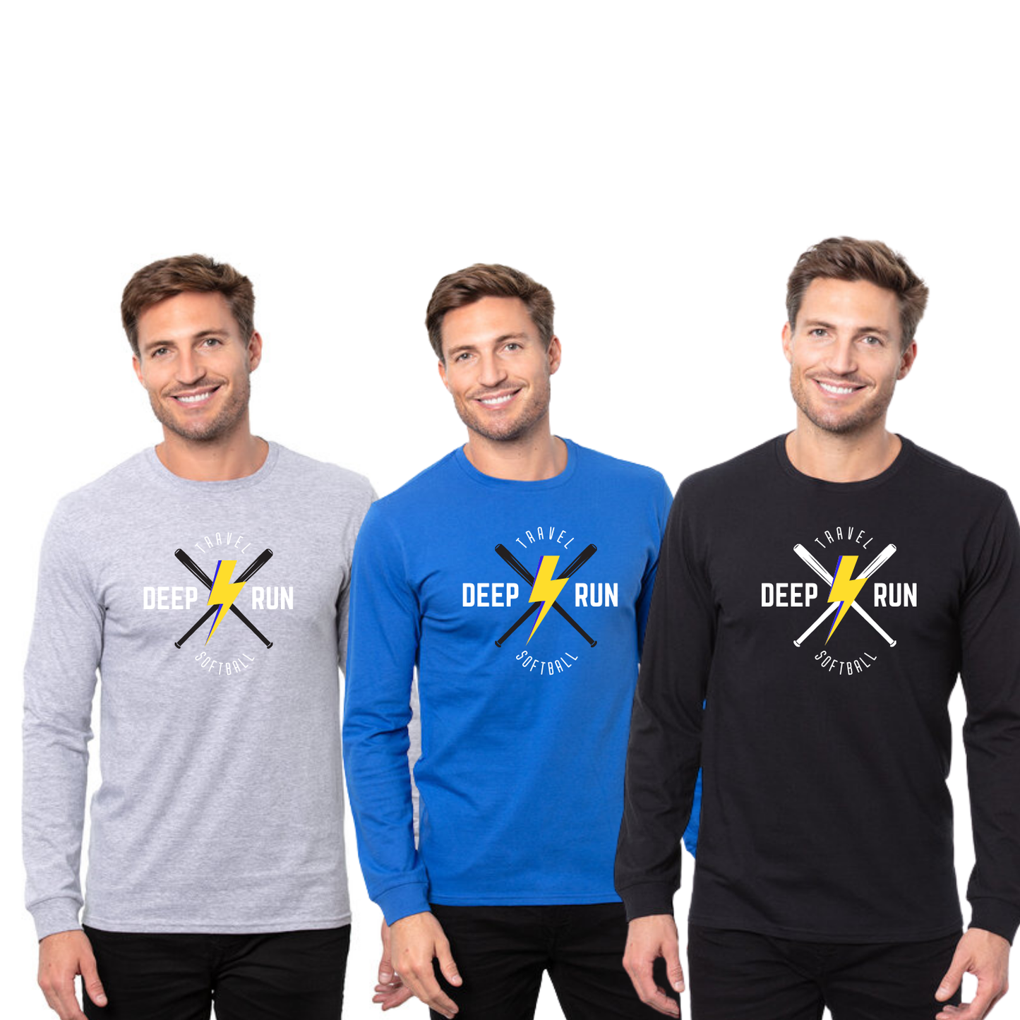 Deep Run LS Cotton Tee Bolt Design Youth & Adult