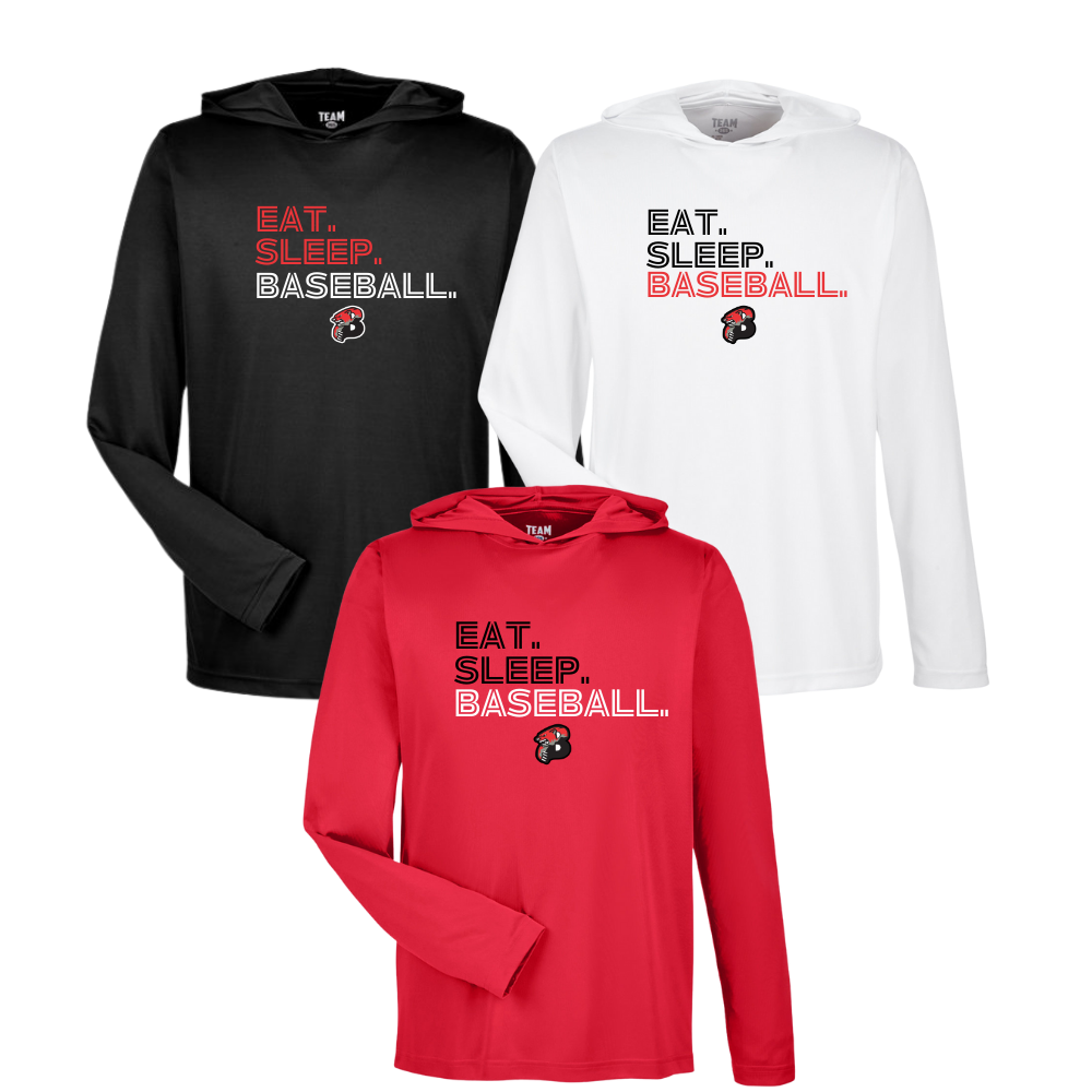 Boyertown Travel Baseball LS Performance Tee w/Hood Eat Sleep