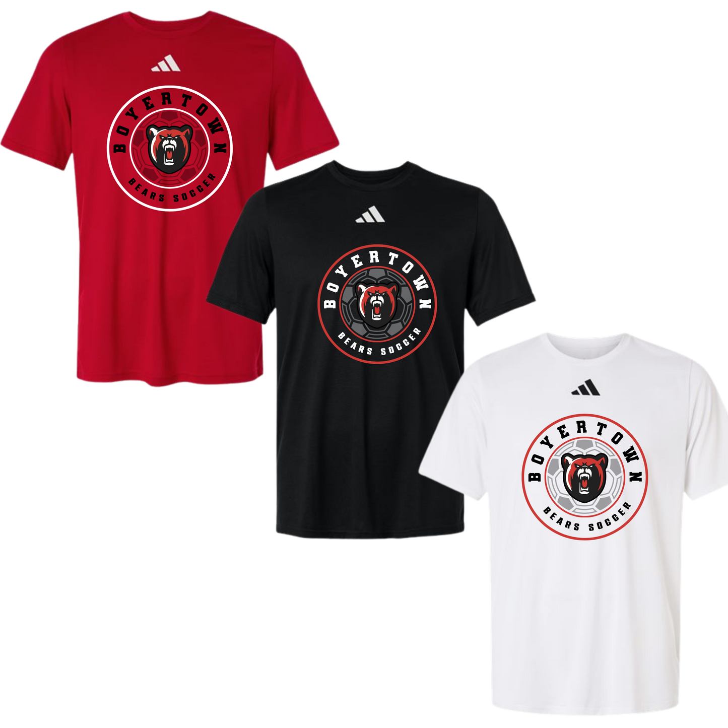Boyertown Boys Soccer Adidas Pregame Tee - Corner