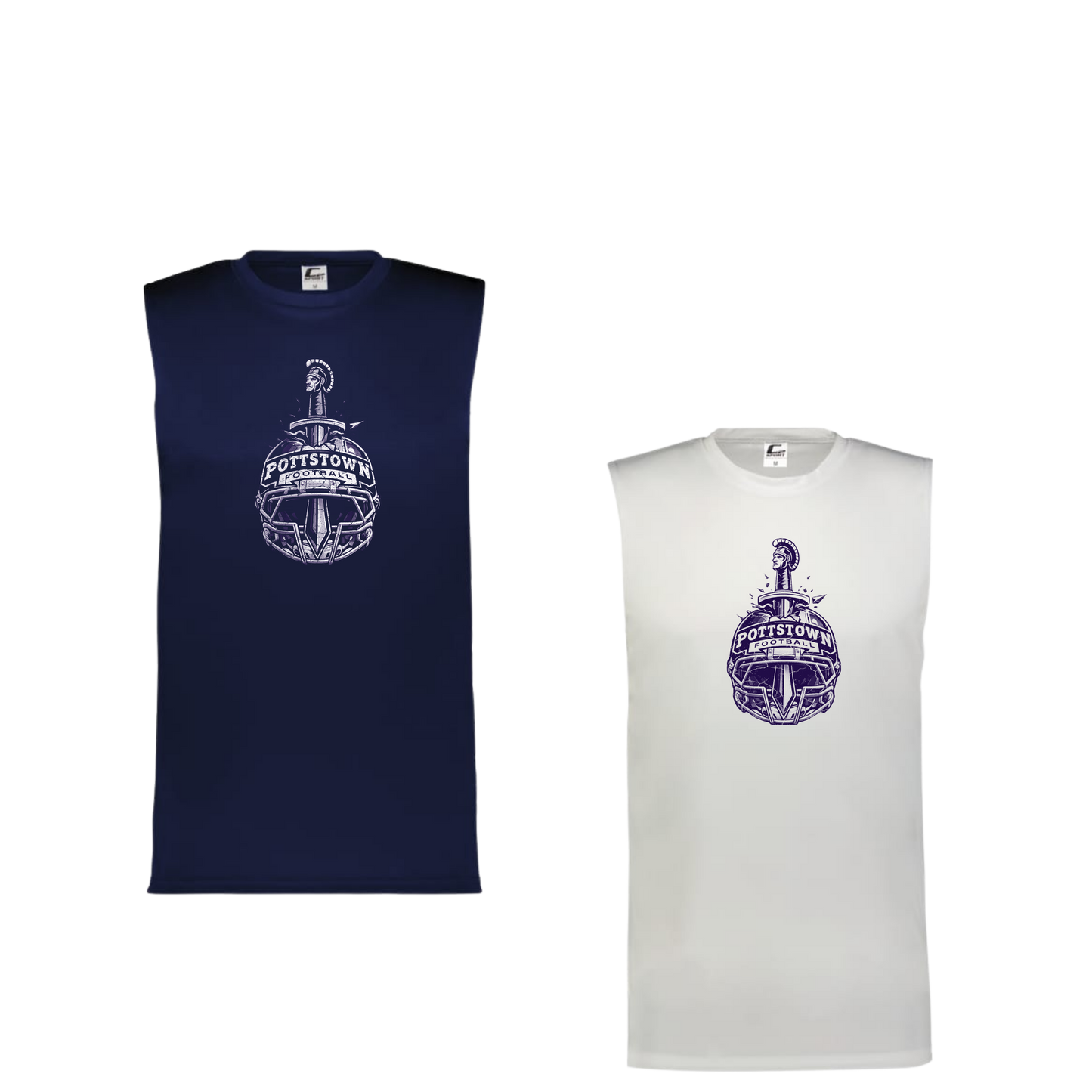 Pottstown Trojans Football Sleeveless Dri Fit Training Tee - No Mercy