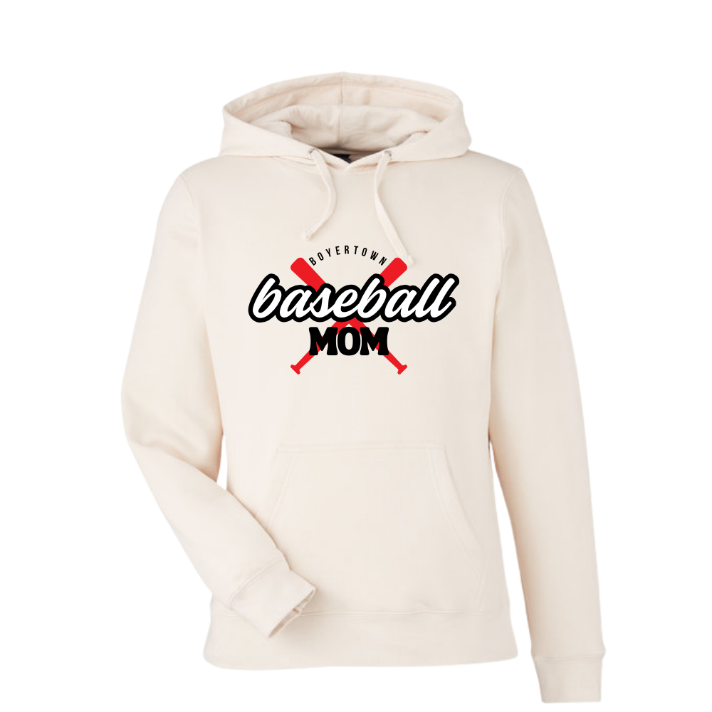BMBL Baseball Mom Off White Adult Unisex Hoodie