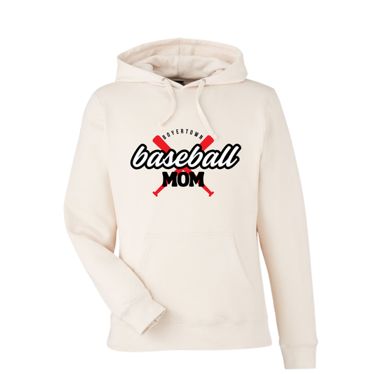 BMBL Baseball Mom Off White Adult Unisex Hoodie