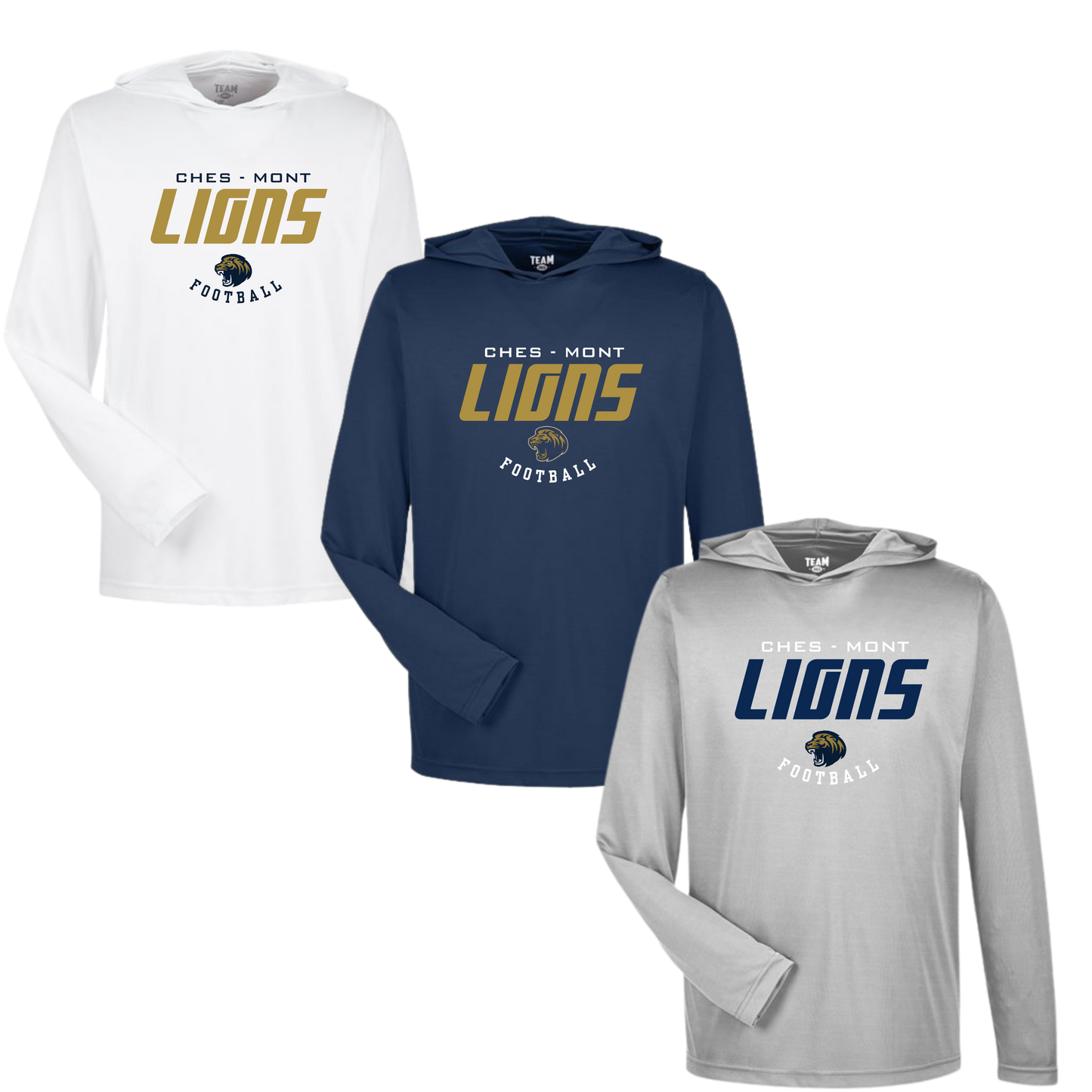 CMC Lions Long Sleeve Hooded Performance Tee - Sweep