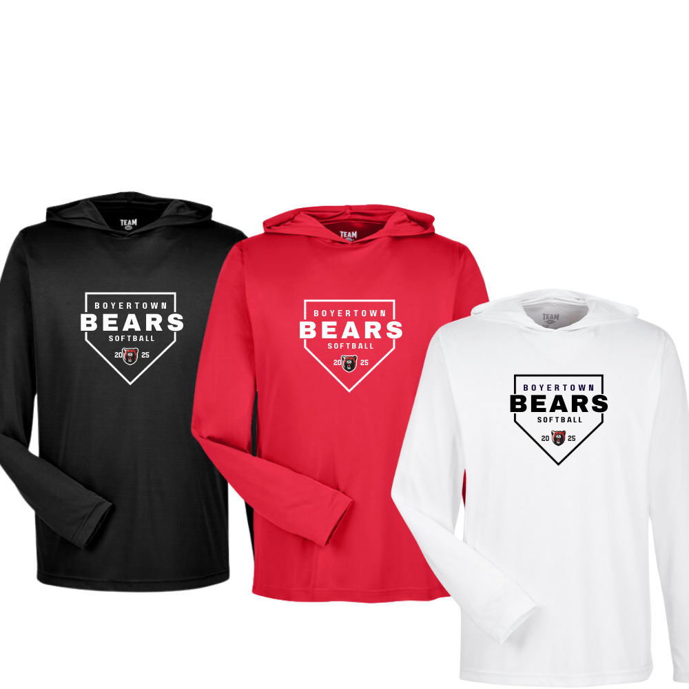Bears Softball LS Performance Hooded Tee Varsity