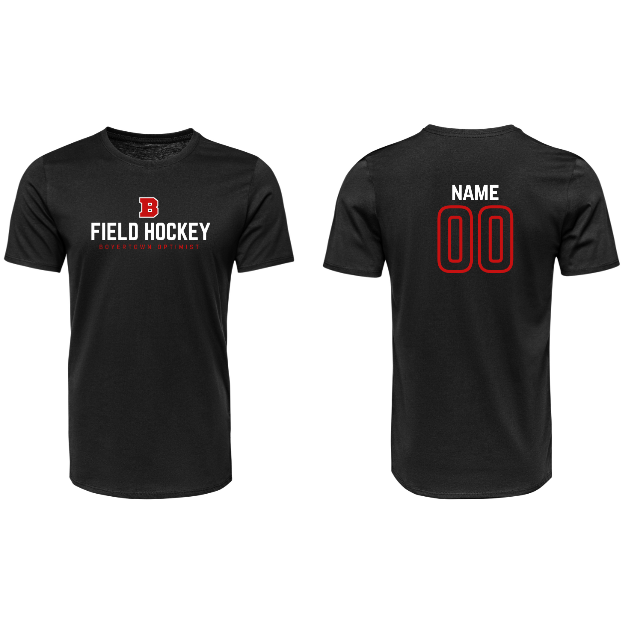 Boyertown Field Hockey Dri Fit Tee Custom Name & Number