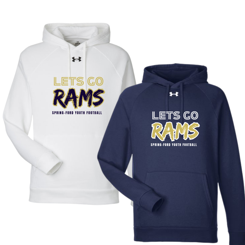 SFYFC Under Armor Fleece Hoodie Lets Go Rams