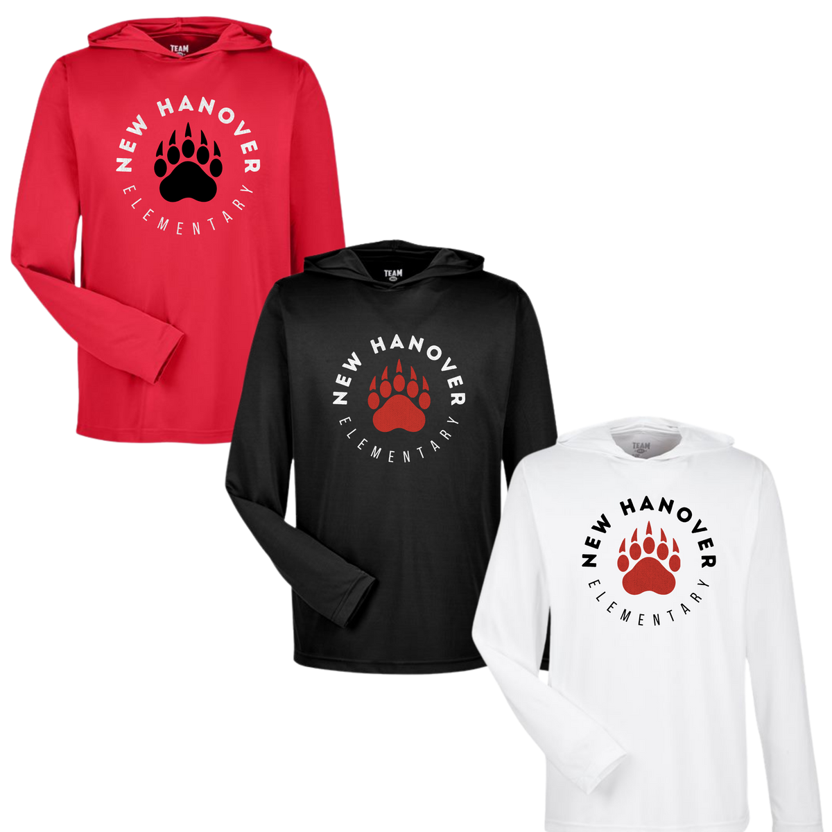 NHUF Performance Long Sleeve W/Hood Big Paw