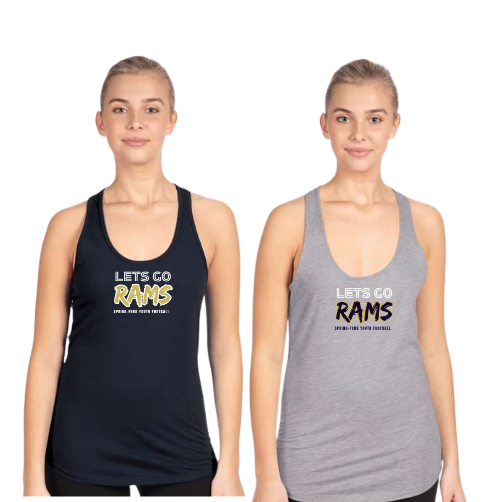 SFYFC Next Level Ladies Tank Top Lets Go Rams