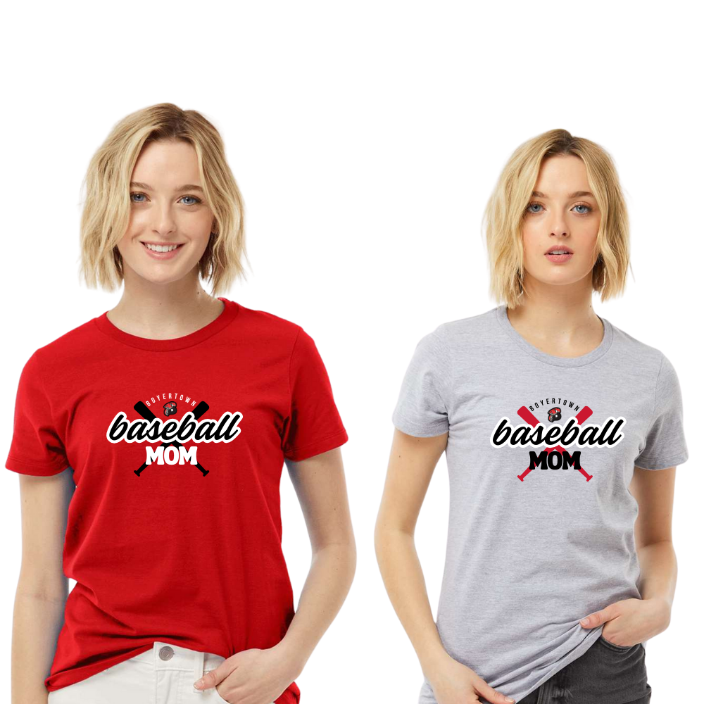 Boyertown Travel Baseball Ladies Cotton Tee Baseball MOM