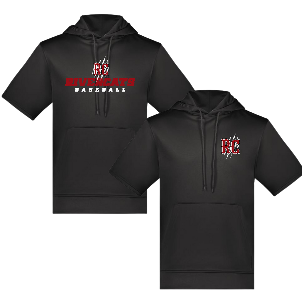 Rivercats Short Sleeve Fleece Athletic Hoodie