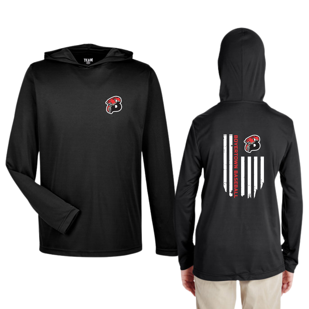 Boyertown Travel Baseball Dri Fit LS Hooded Tee All American