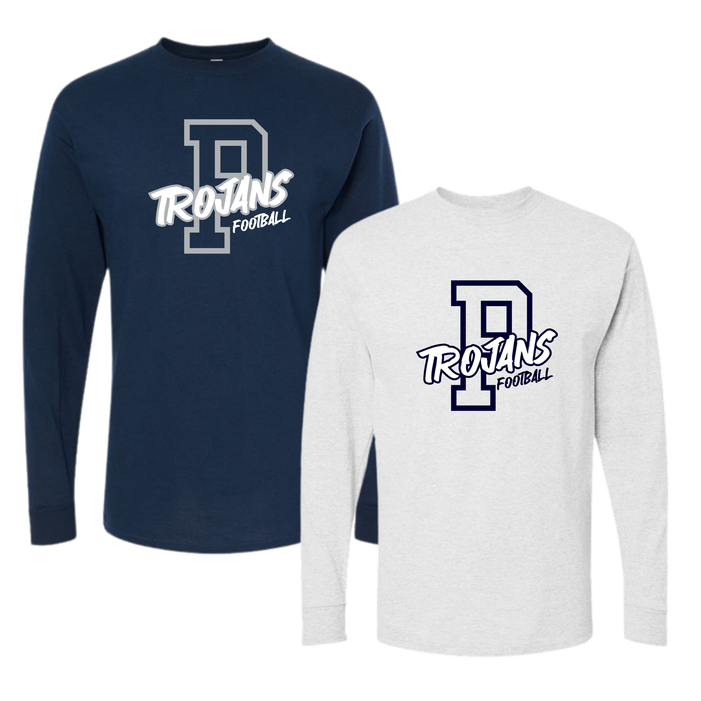 Pottstown Trojans Football LS Cotton Tee - Icon