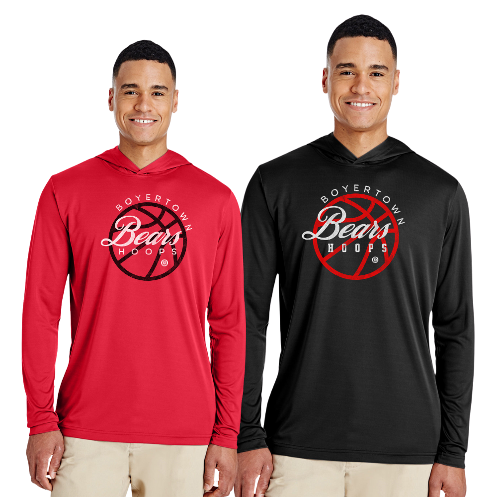 Boyertown Hoops Hooded LS Performance Tee