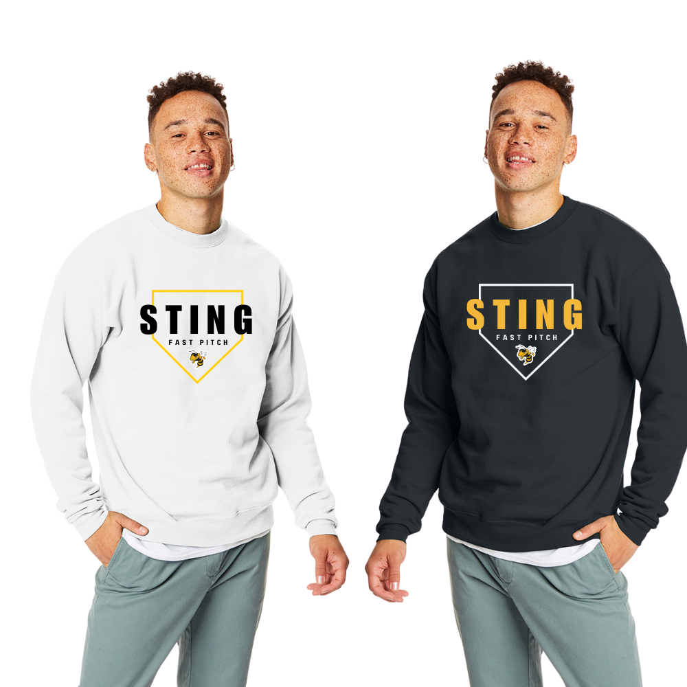 Sting Softball Crewneck Sweatshirt Sting Slide