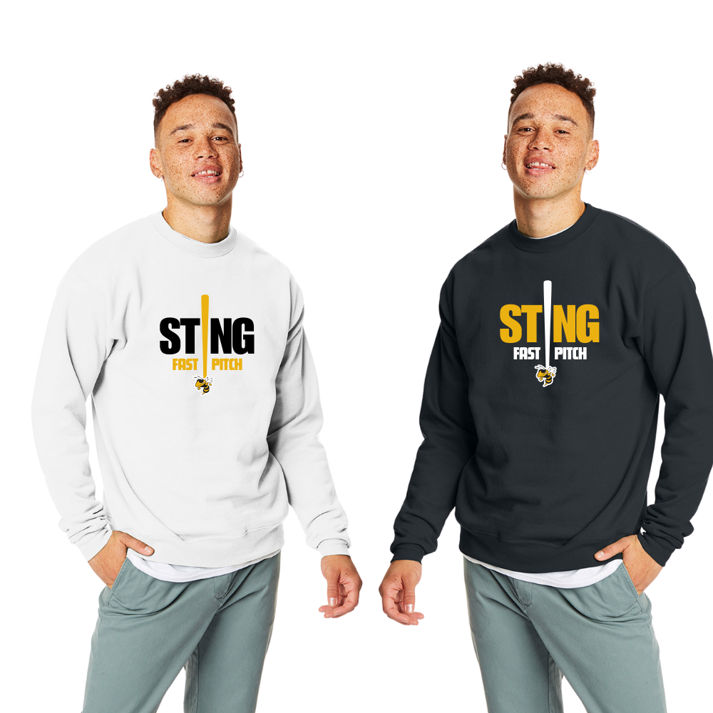 Sting Softball Crewneck Sweatshirt Sting BIG STING
