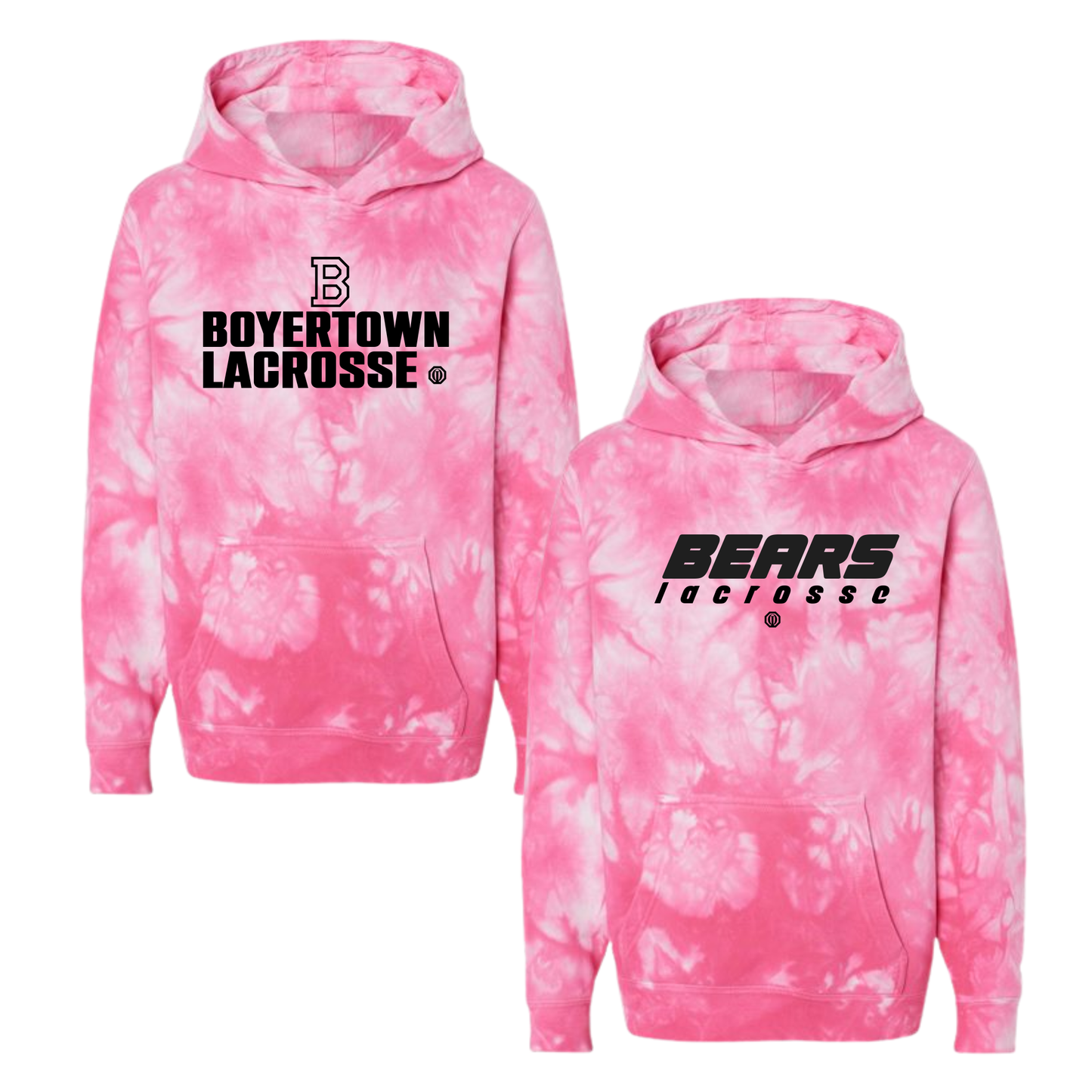 Boyertown LAX Pink Tie Dye Hoodie