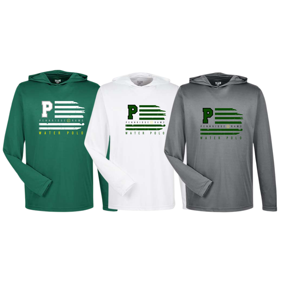Pennridge Water Polo Unisex Performance LS Hoodie Pride