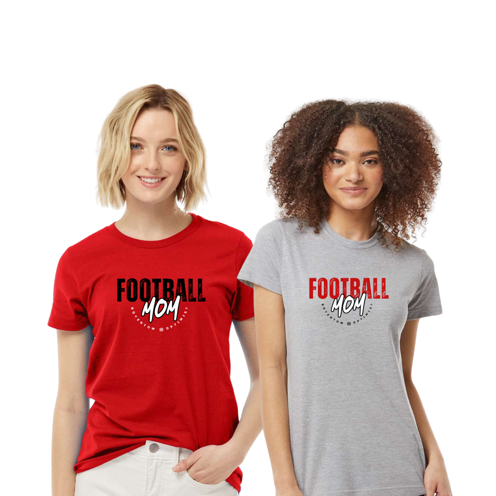 Boyertown Optimist Football Ladies Cotton Tee Football Mom