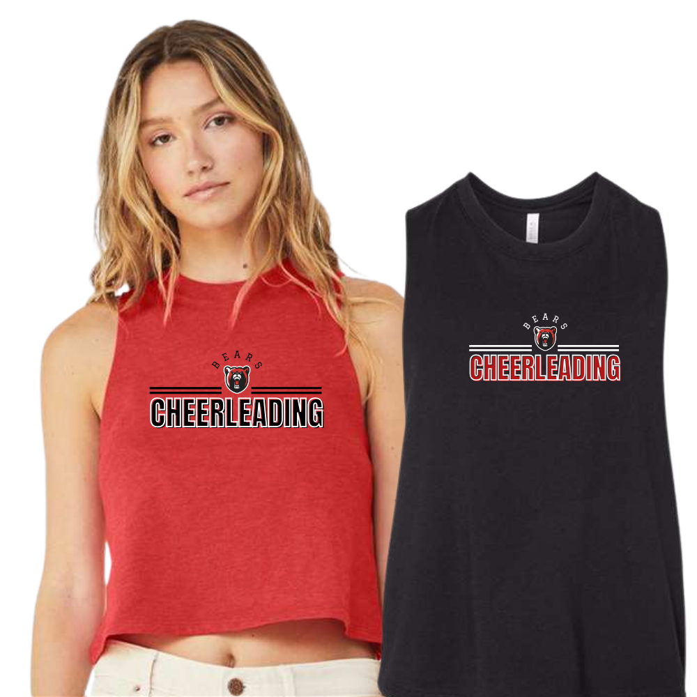 Bears Cheer Racerback Crop Top Tank