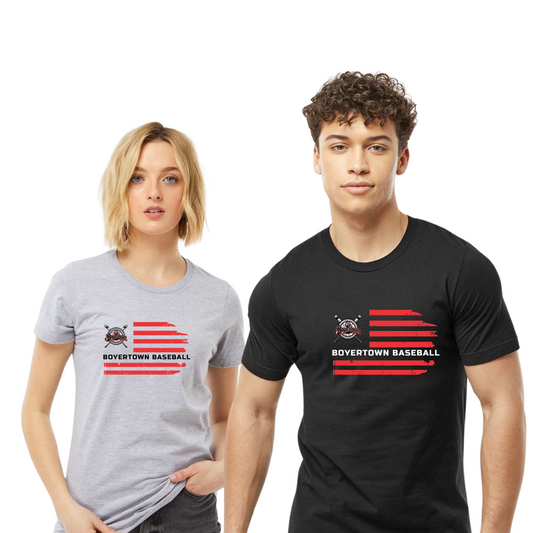 BMBL Unisex Cotton Tee Flag Baseball
