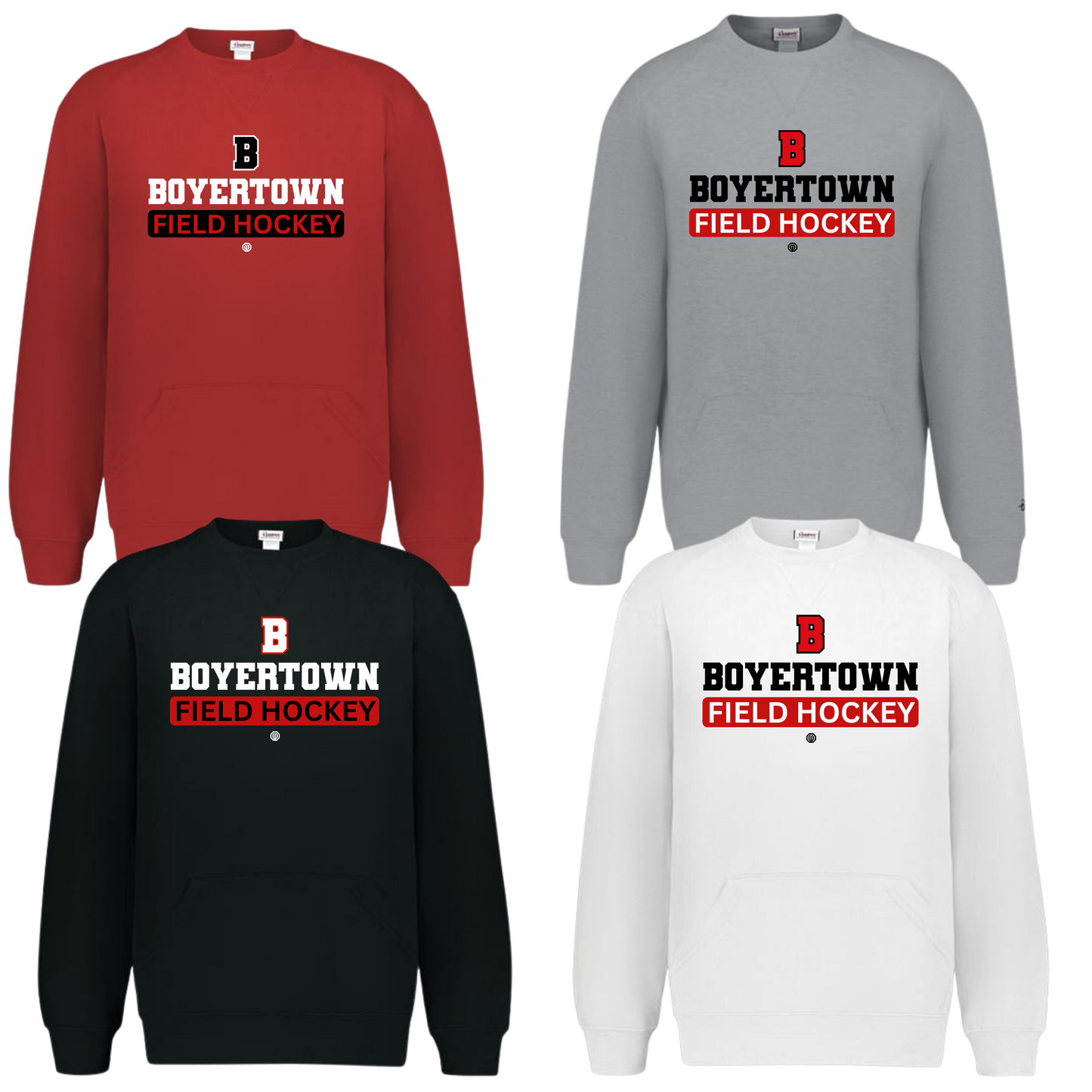 Boyertown Optimist Field Hockey Front Pocket Crewneck - Jab