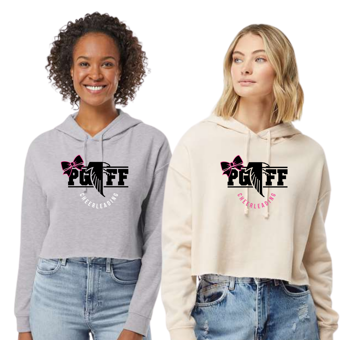 PGFF Lightweight Crop Top Hoodie - Bow