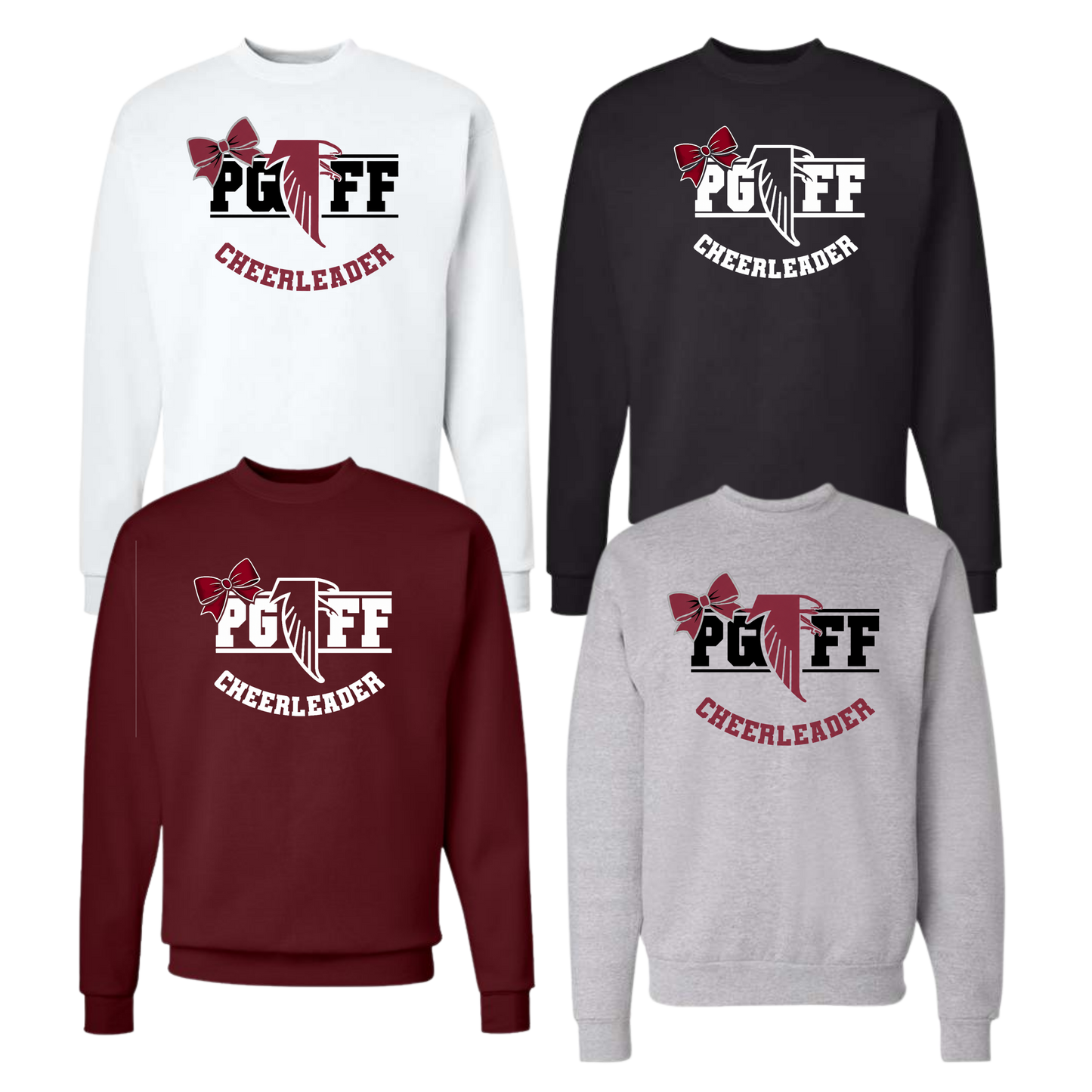 PGFF Cheer Unisex Crewneck Sweatshirt - Bow