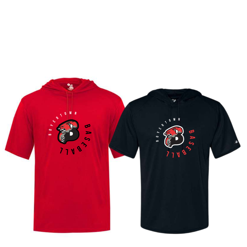 Boyertown Travel Baseball Dri Fit Badger Sports SS Hooded Shirt Elevate