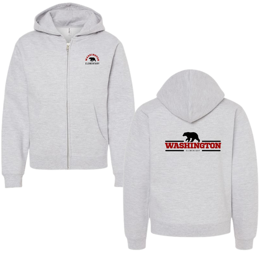 Washington Elementary Midweight Zip Up Hoodie Big Bear