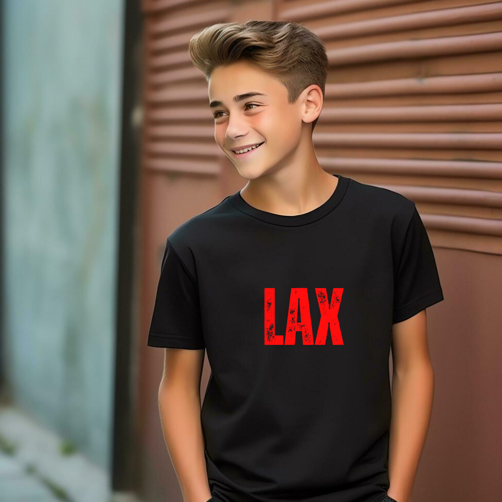 Boyertown Large LAX Font Black Tee