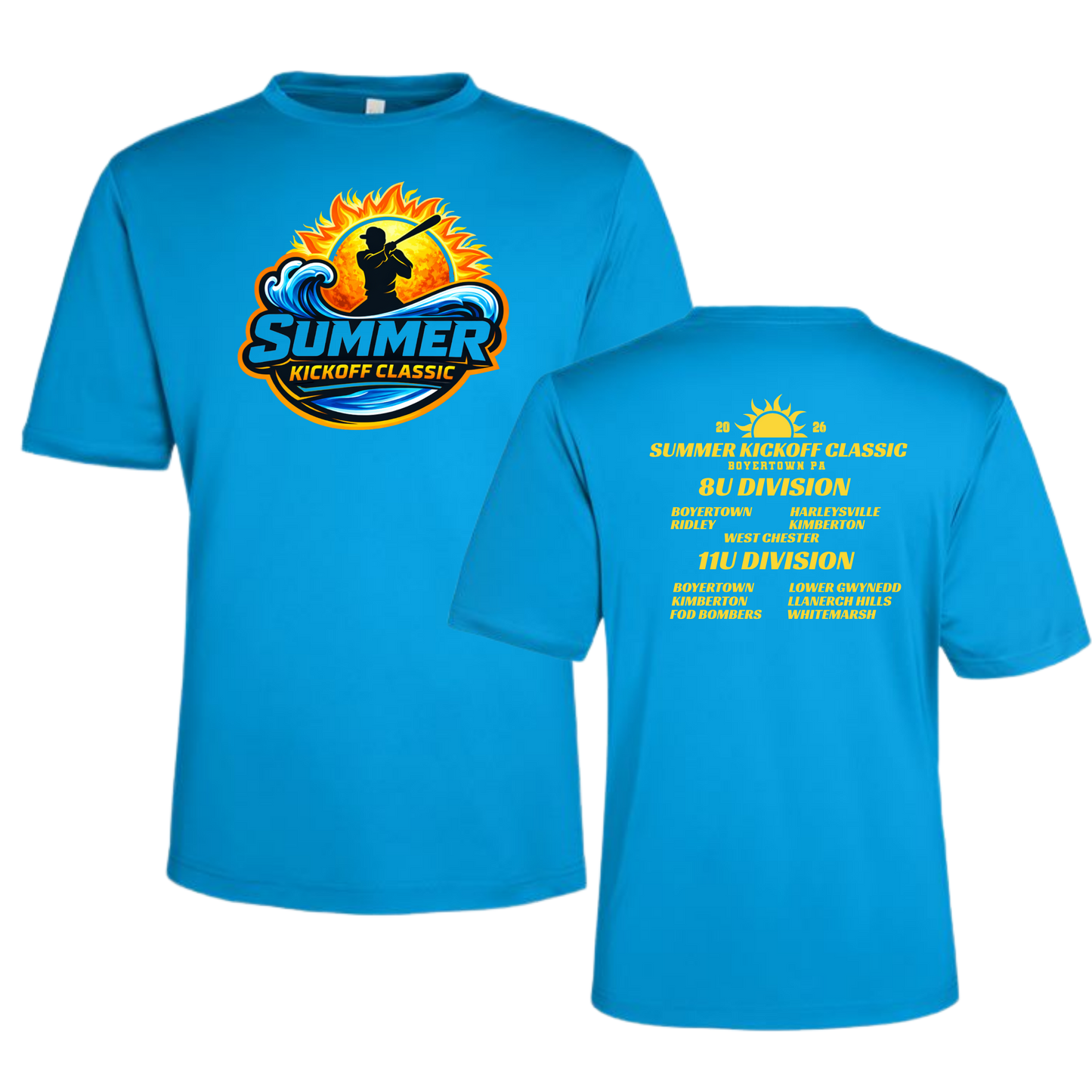 Summer Kickoff Tournament Tee - Electric Blue NO CUSTOMIZATIONS