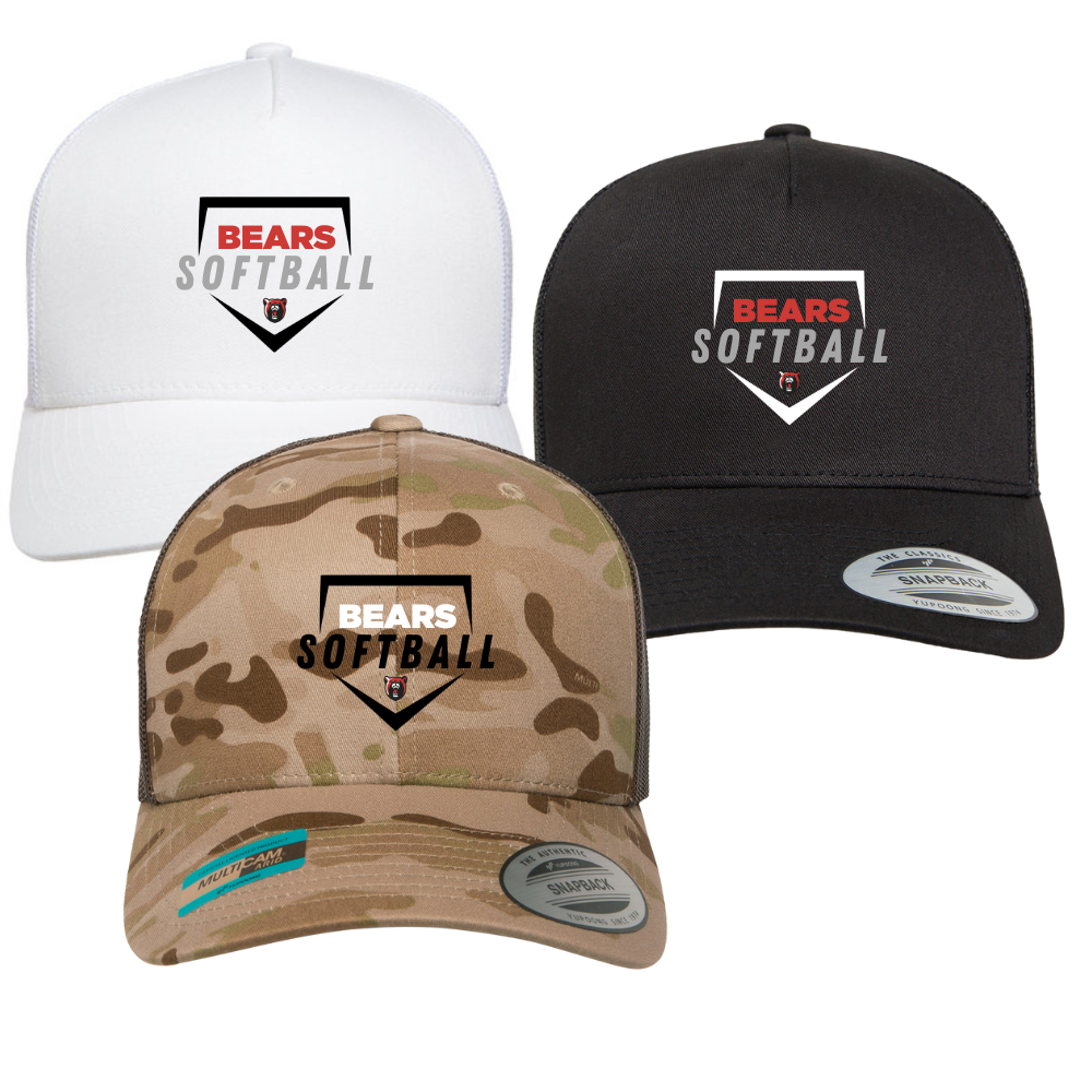 Bears Softball Retro Trucker Hat