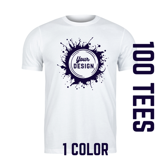 100 Tees Package 1 Color Print