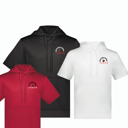 Augusta Sports Fleece Lined Short Sleeve Hooded Tee