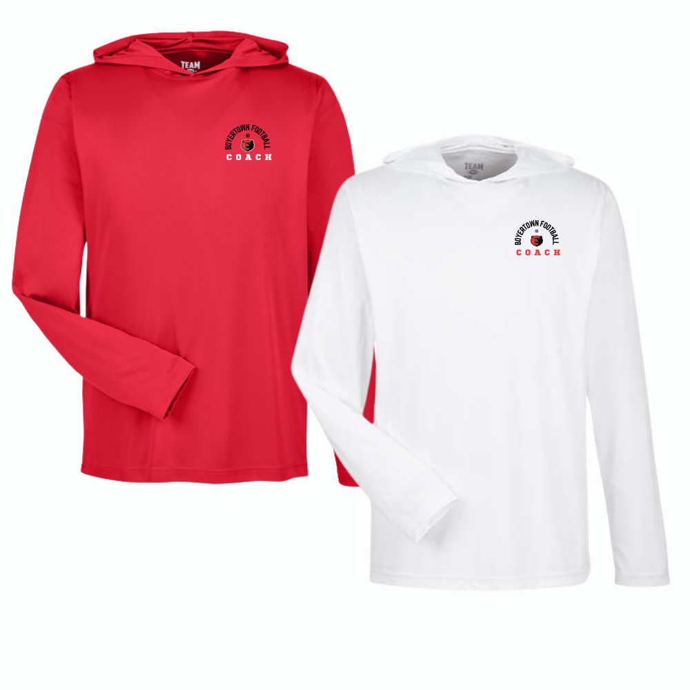 Team 365 LS Performance Tee W/Hood Left Chest
