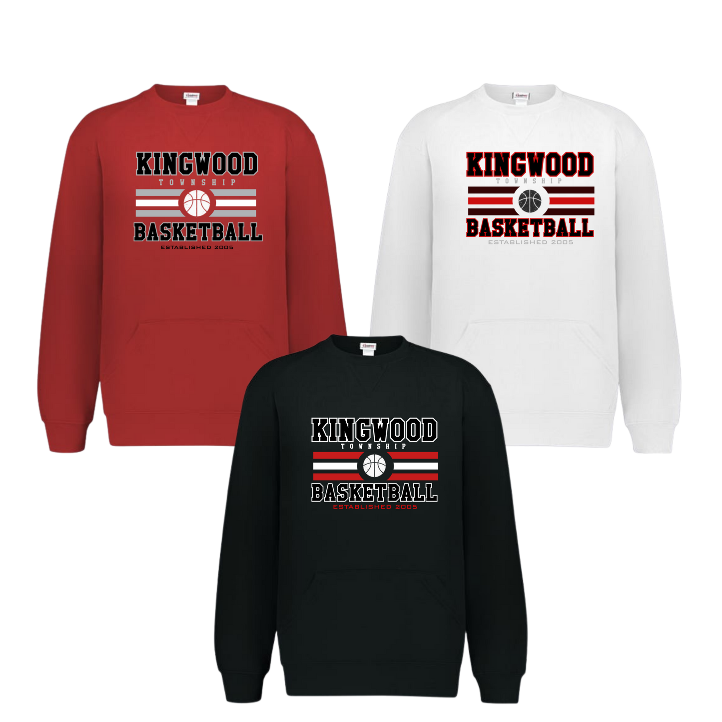 KW Basketball Unisex Crewneck With Front Pouch Pocket - Varsity