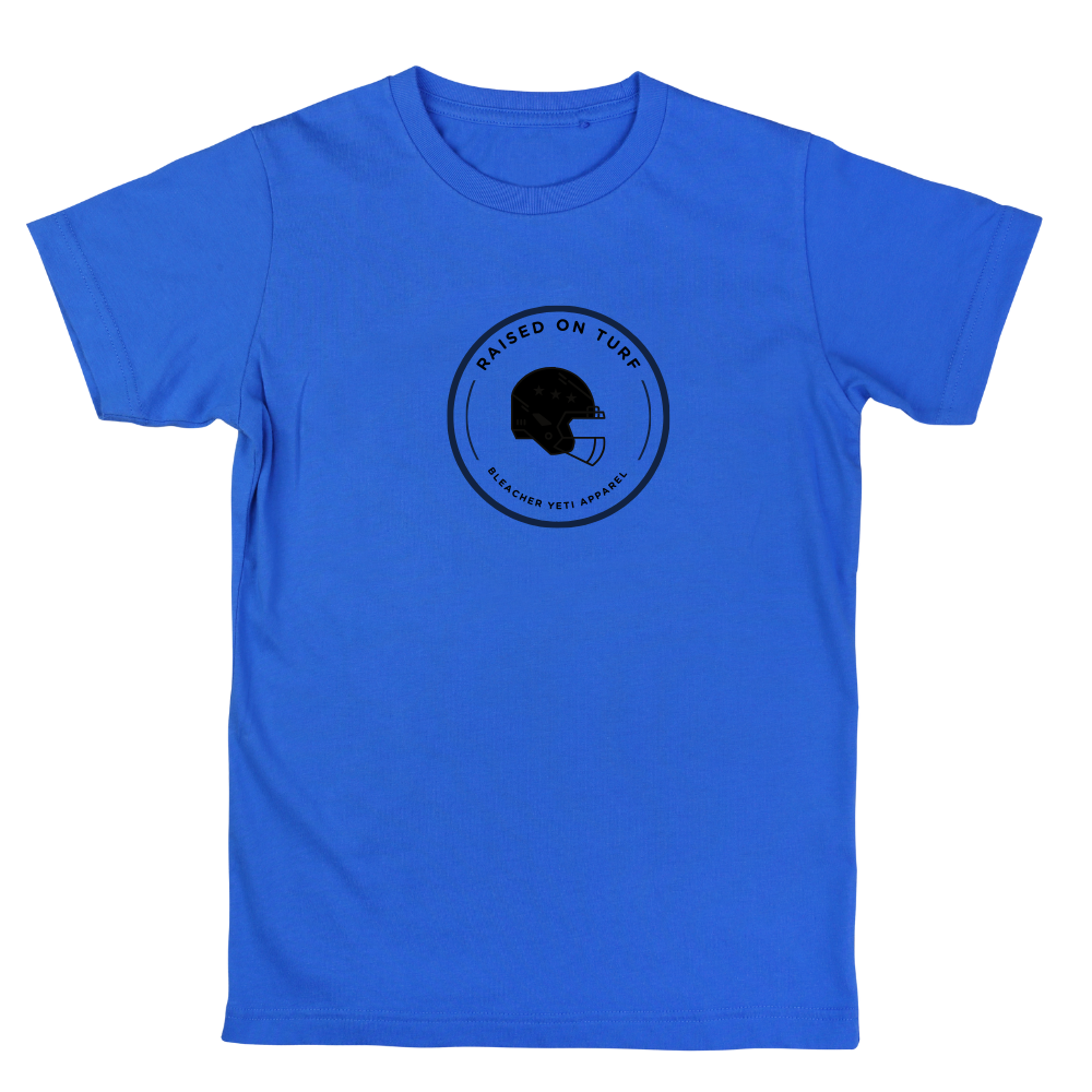 Raised On Turf Football Blue Tee