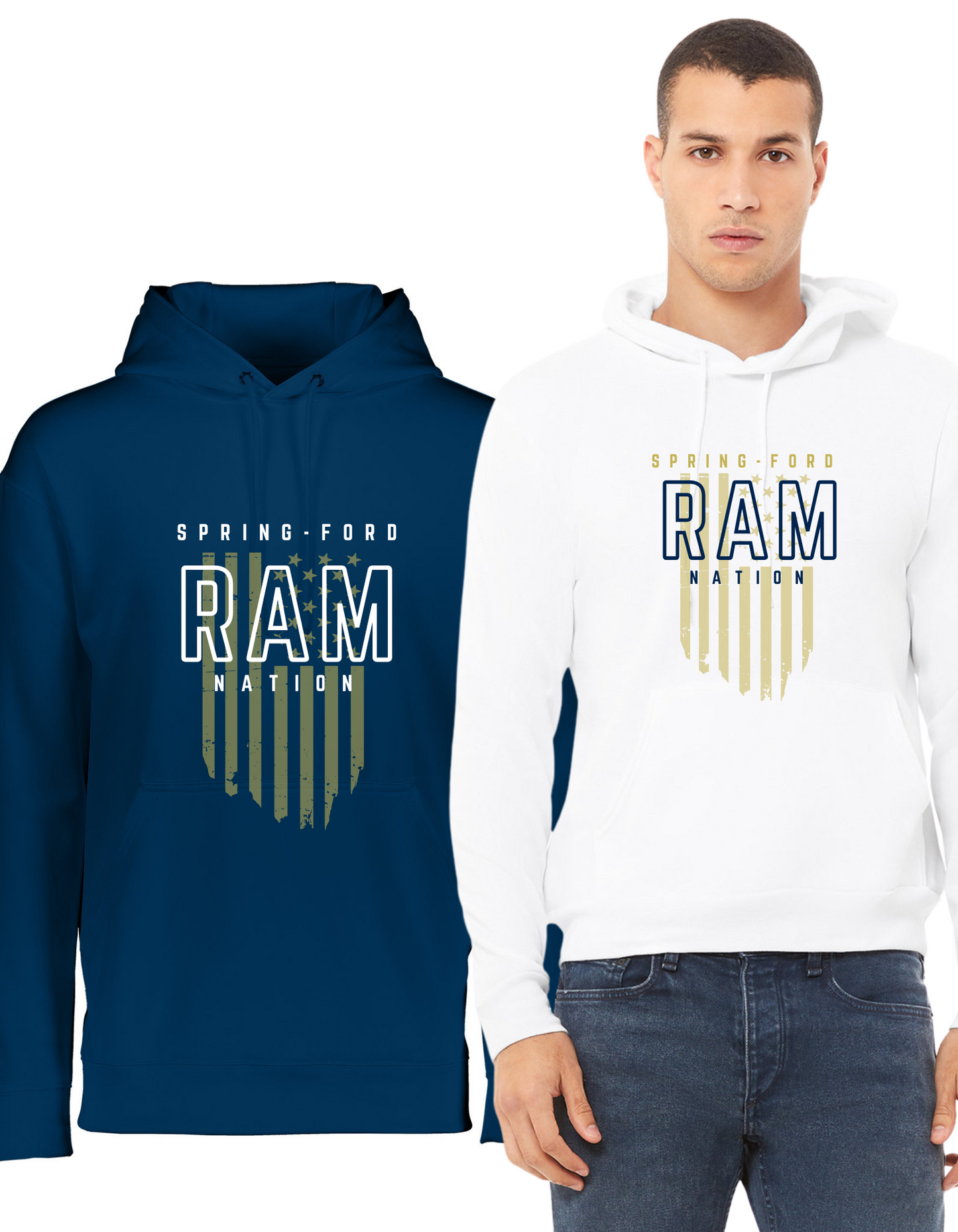 Rams Nation Unisex Hoodie Spring-Ford Booster