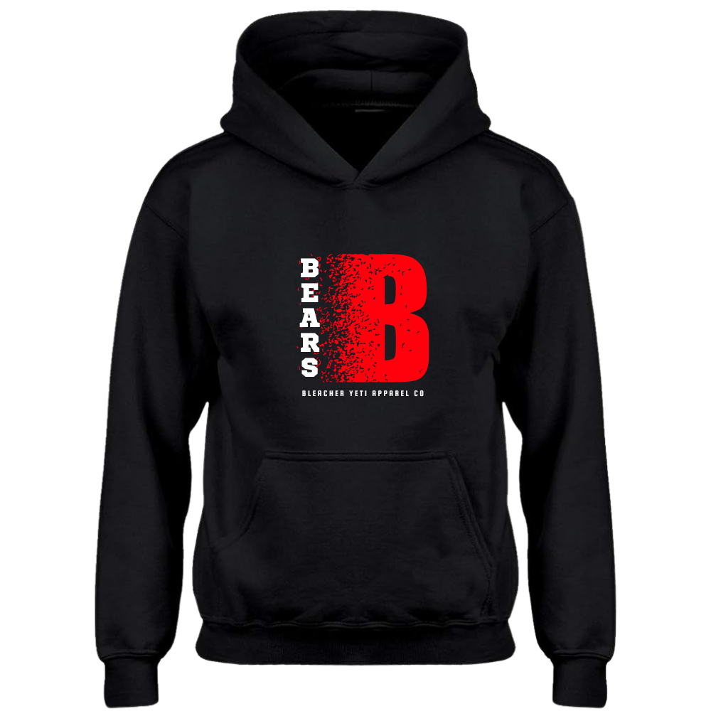 Bears Distorted B Black Hoodie
