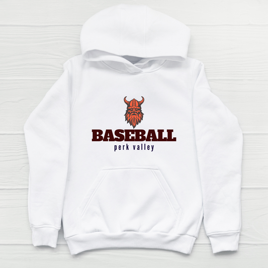 PV Baseball White Hoodie