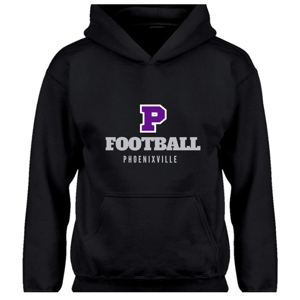 Phoenixville Black Football Hoodie