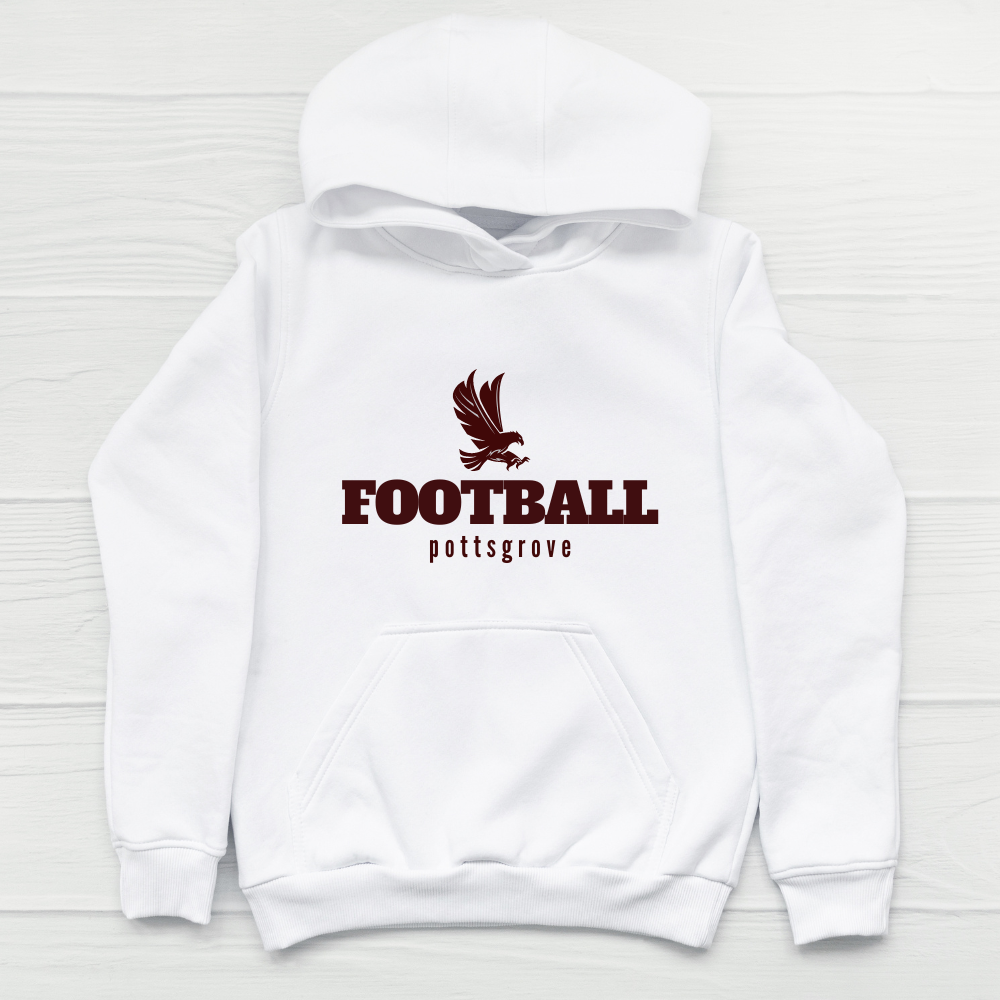 PG Falcons Football White Hoodie